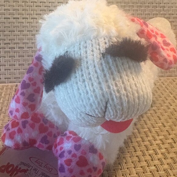 LAMBCHOP Plush Dog Squeak Toy 11" Multi-pet Hearts Love Shari Lewis NEW - Picture 4 of 6